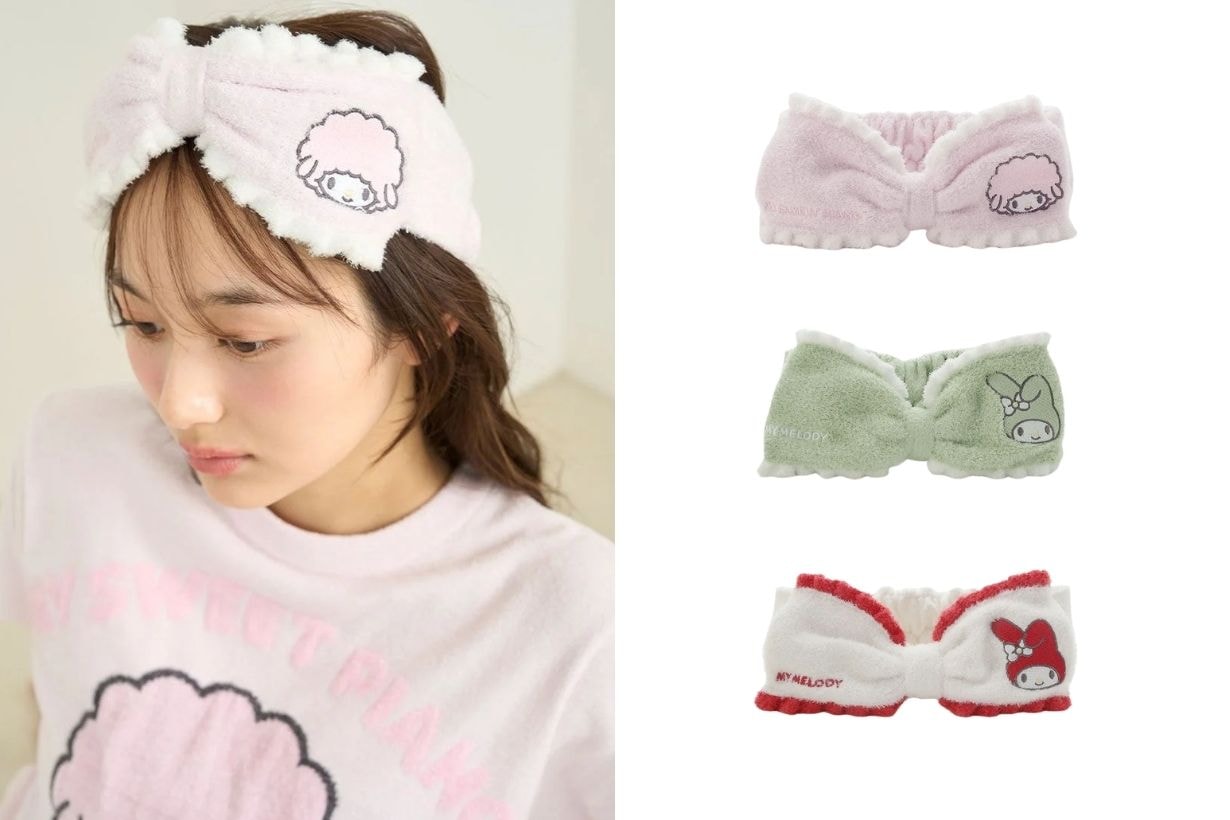 SNIDEL HOME x MY MELODY 首個夢幻聯乘登場：毛巾髮帶、髮夾、毛毛拖鞋及公仔掛飾…