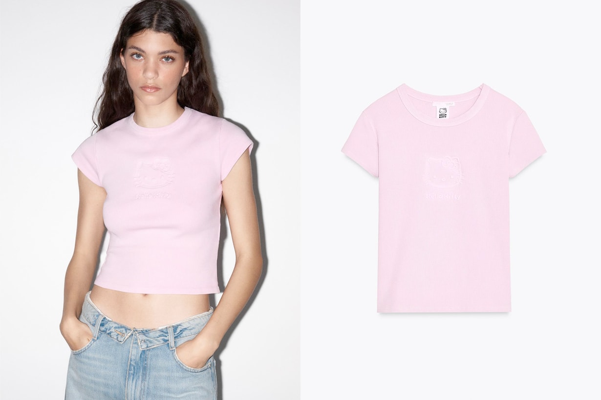 zara hello kitty collabration first women collection release t-shirt