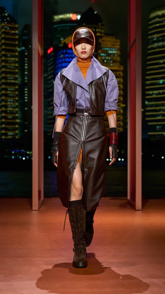Hermès shanghai 2025 fall winter runway details