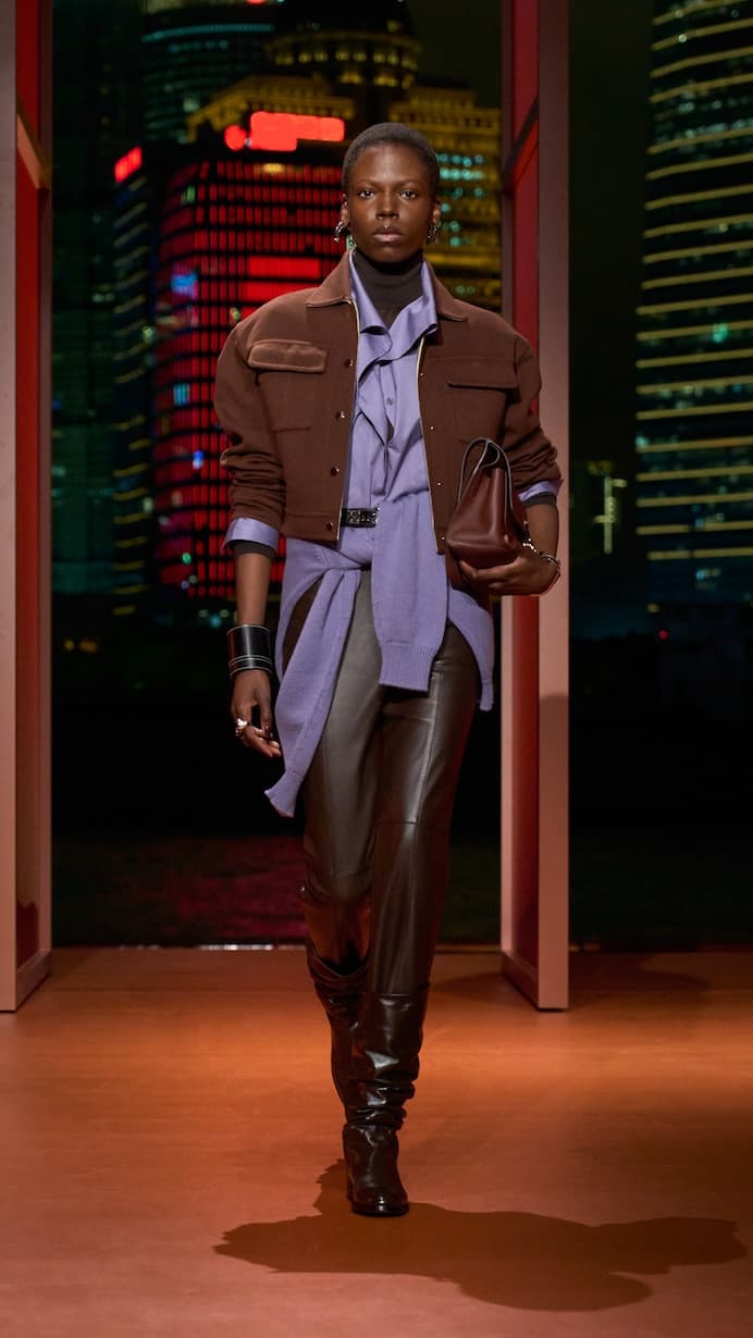 Hermès shanghai 2025 fall winter runway details