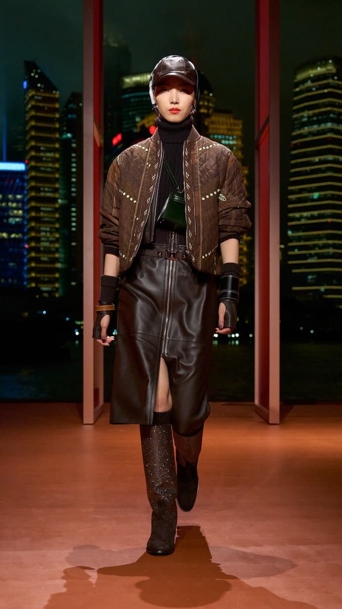 Hermès shanghai 2025 fall winter runway details
