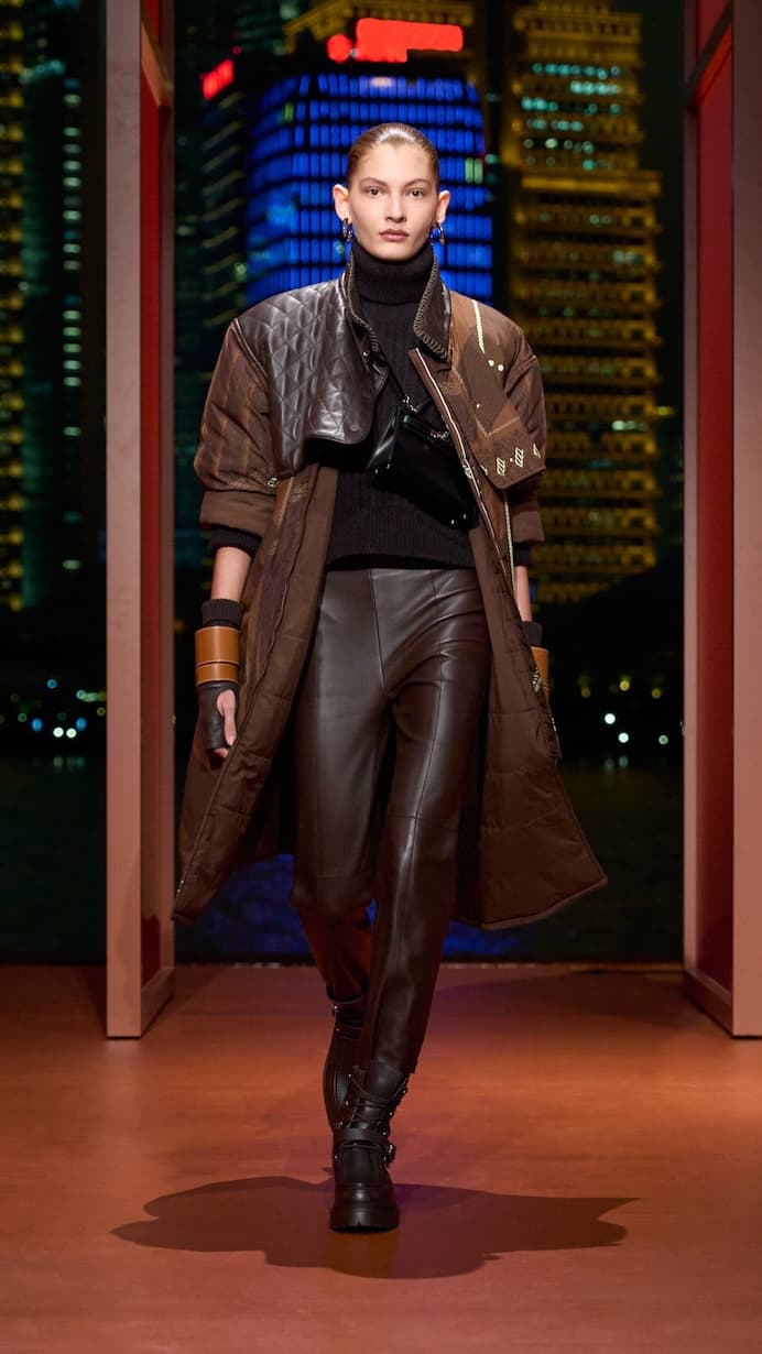Hermès shanghai 2025 fall winter runway details