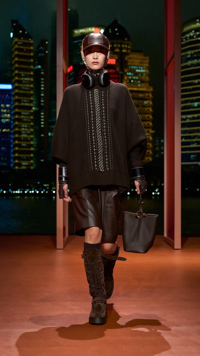 Hermès shanghai 2025 fall winter runway details