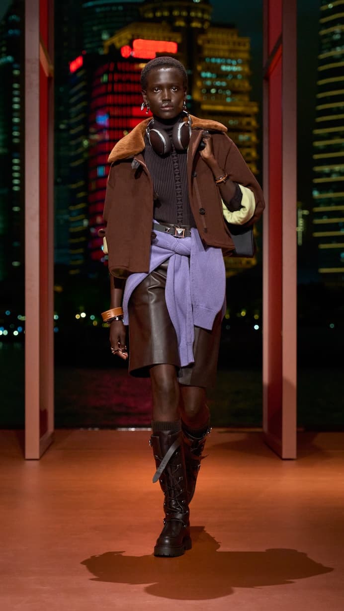 Hermès shanghai 2025 fall winter runway details