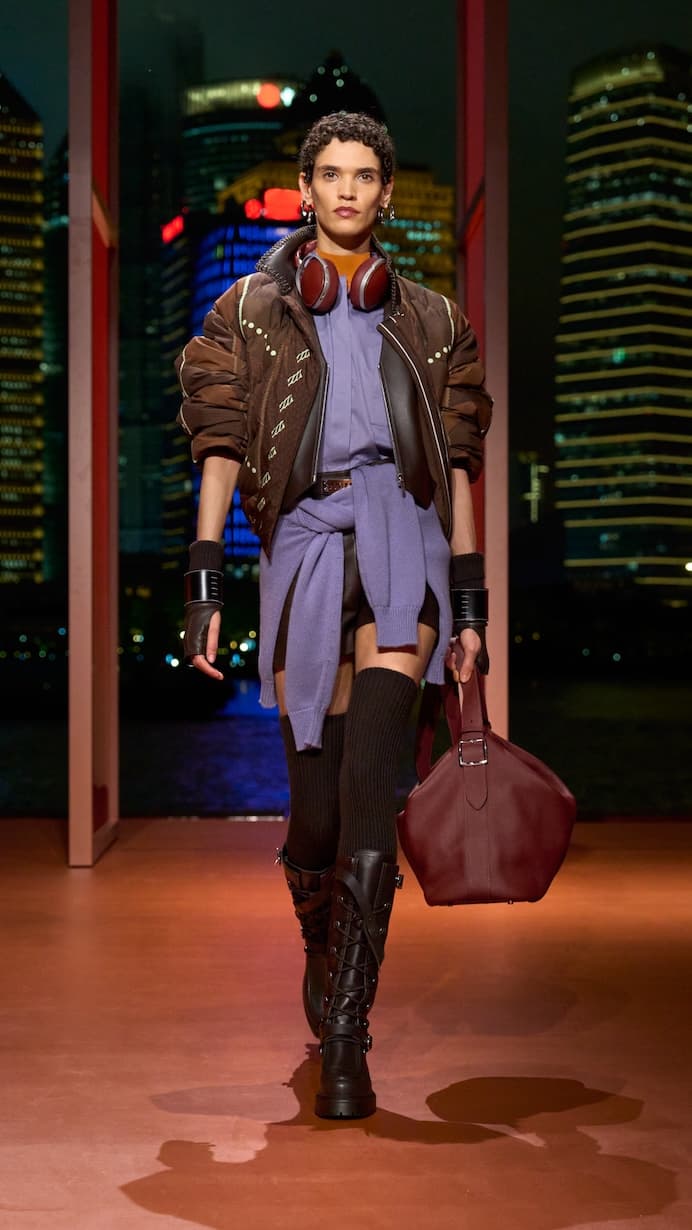 Hermès shanghai 2025 fall winter runway details
