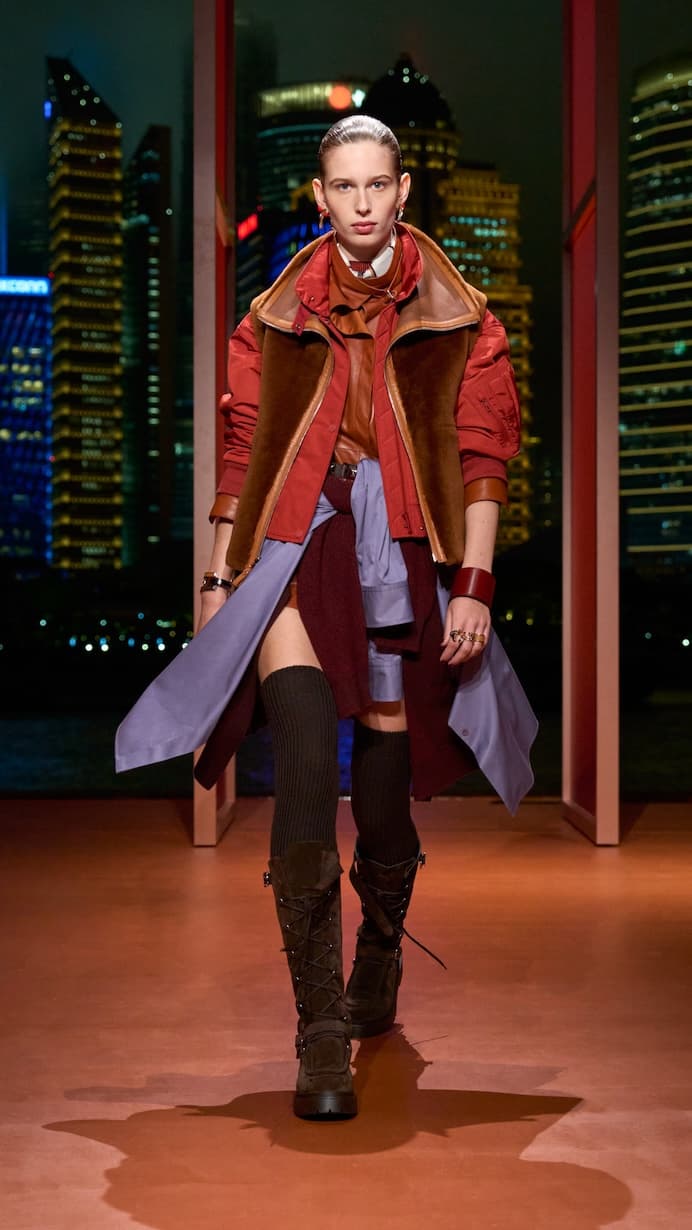 Hermès shanghai 2025 fall winter runway details