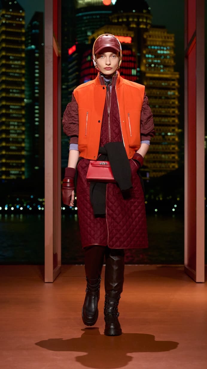 Hermès shanghai 2025 fall winter runway details