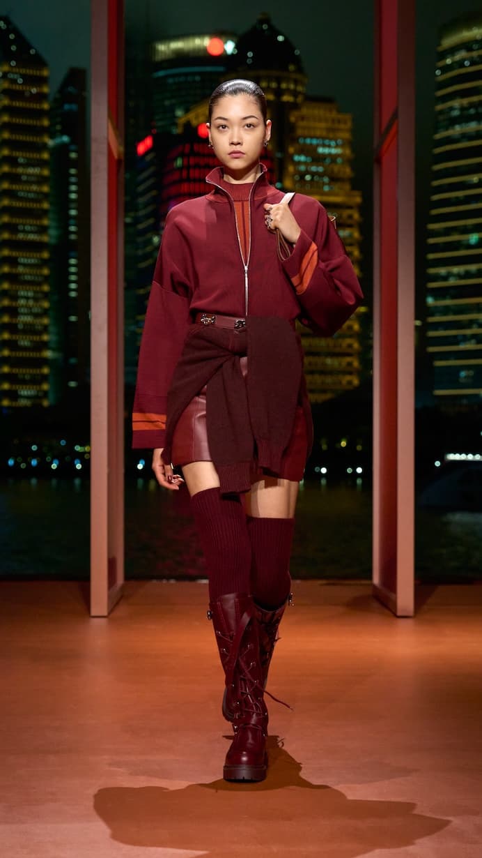 Hermès shanghai 2025 fall winter runway details