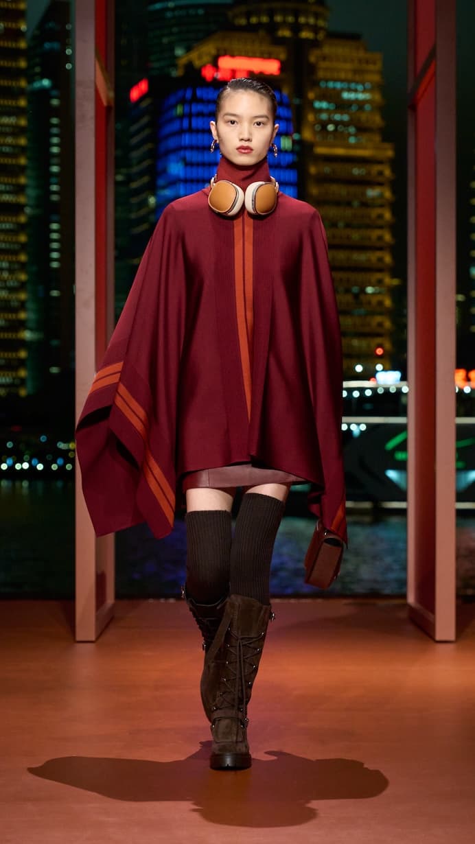 Hermès shanghai 2025 fall winter runway details