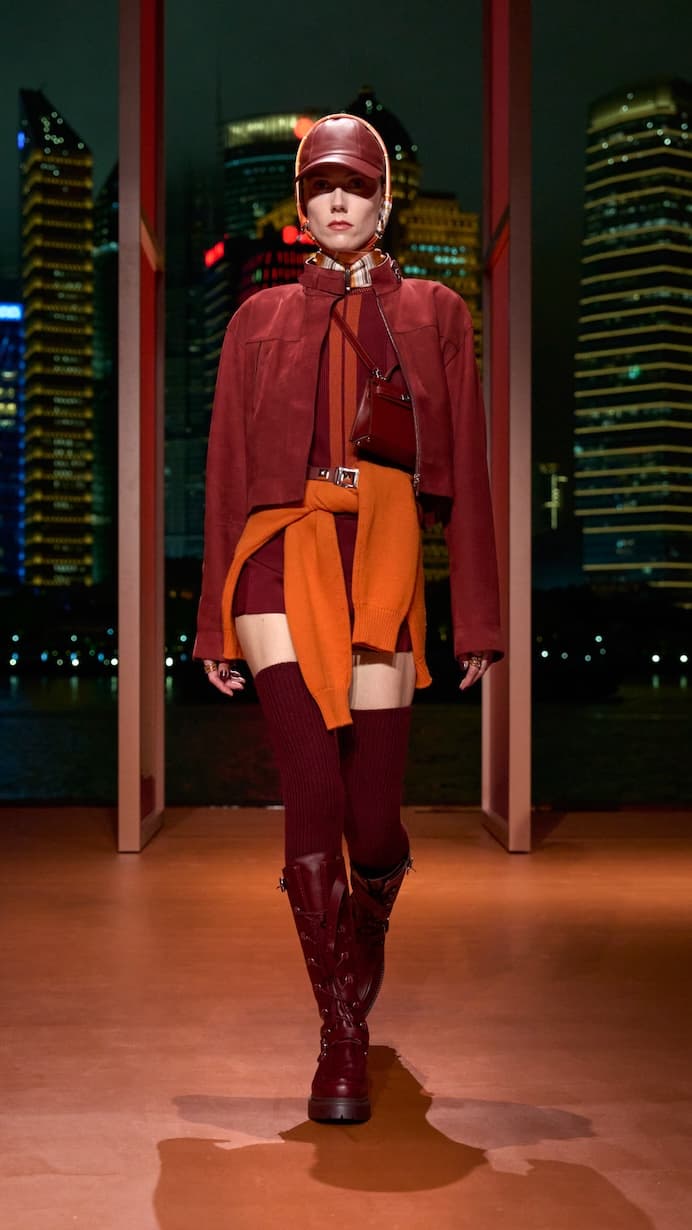 Hermès shanghai 2025 fall winter runway details