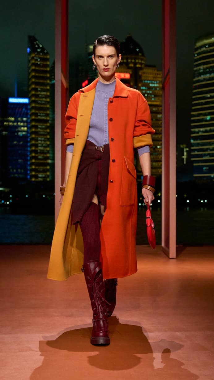 Hermès shanghai 2025 fall winter runway details
