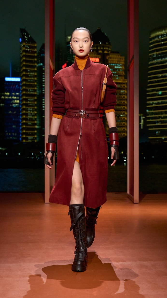 Hermès shanghai 2025 fall winter runway details