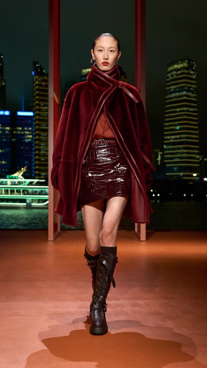 Hermès shanghai 2025 fall winter runway details