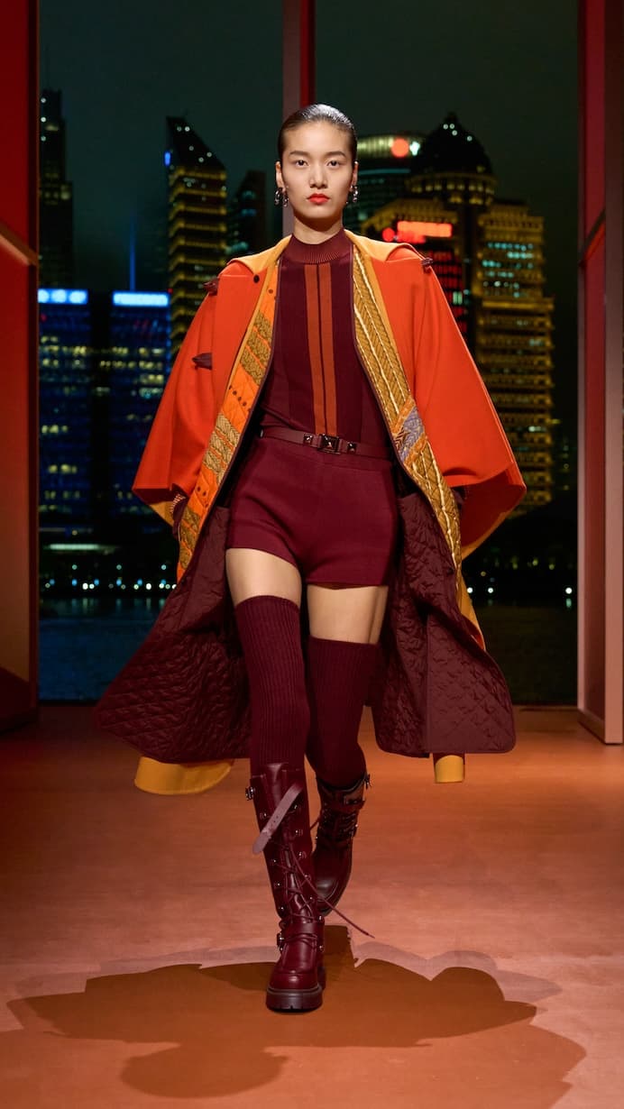 Hermès shanghai 2025 fall winter runway details