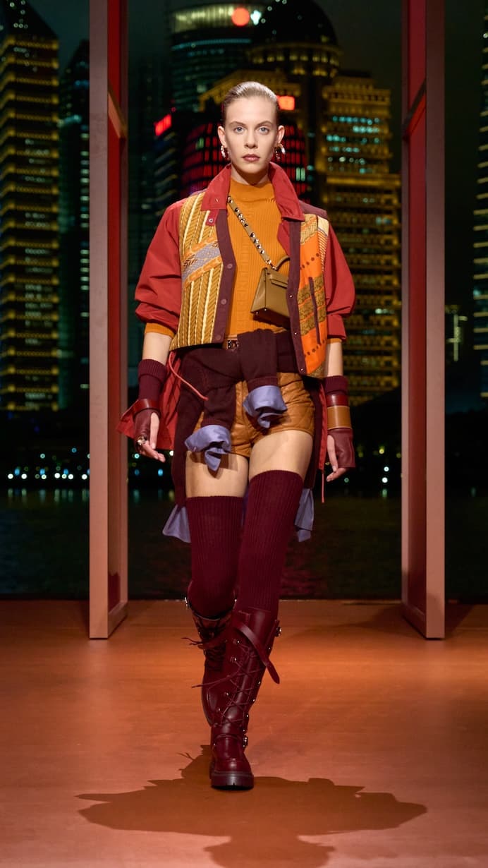 Hermès shanghai 2025 fall winter runway details