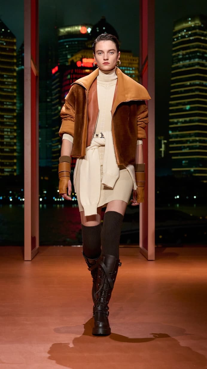 Hermès shanghai 2025 fall winter runway details