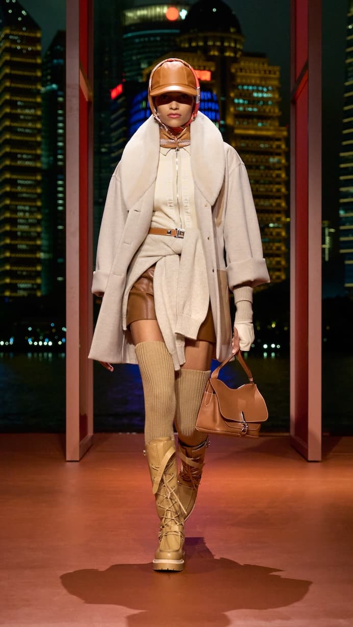 Hermès shanghai 2025 fall winter runway details