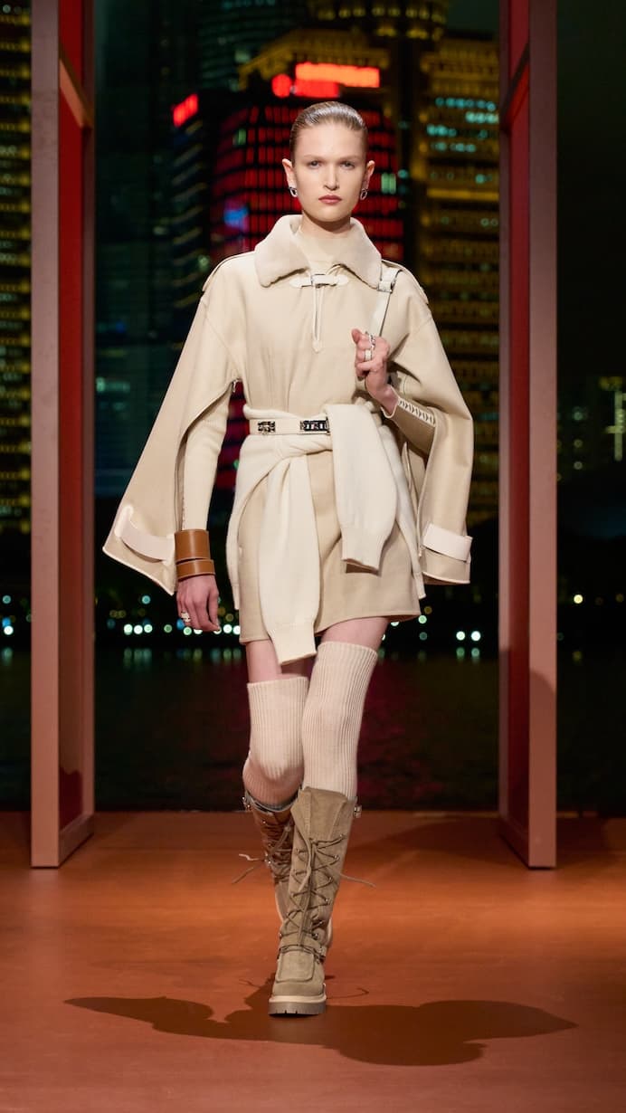 Hermès shanghai 2025 fall winter runway details
