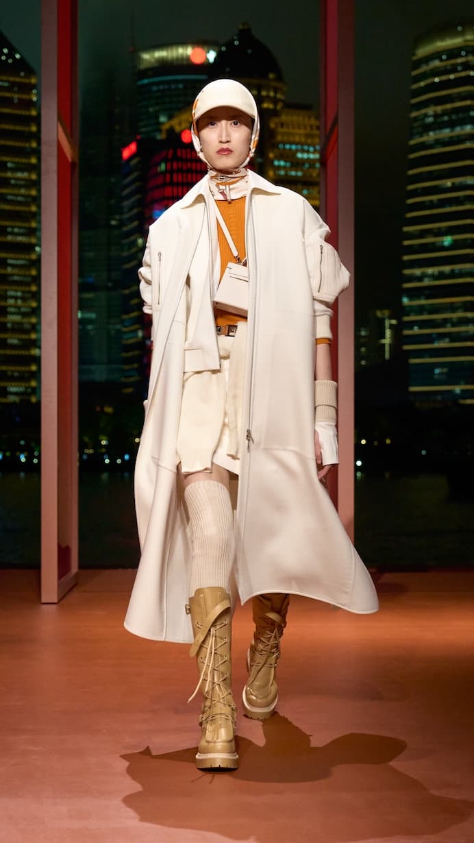 Hermès shanghai 2025 fall winter runway details