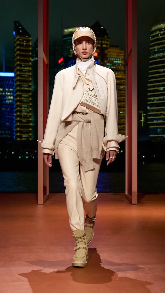 Hermès shanghai 2025 fall winter runway details
