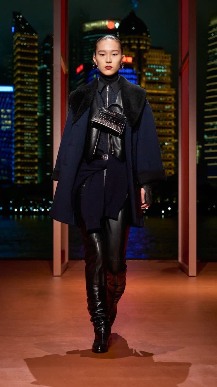Hermès shanghai 2025 fall winter runway details