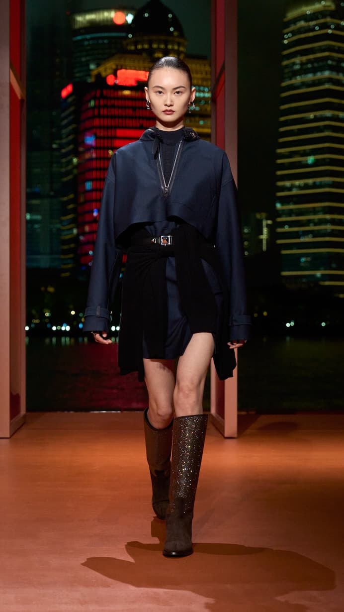 Hermès shanghai 2025 fall winter runway details