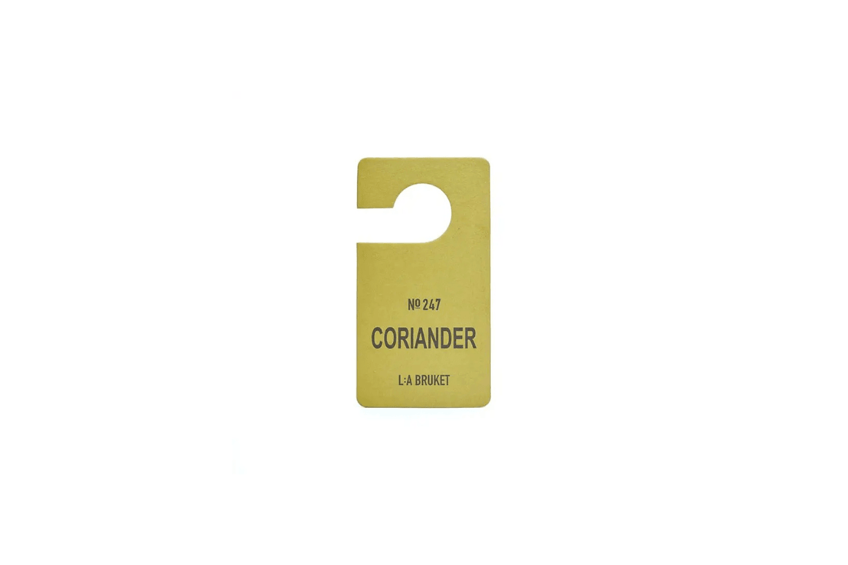 La Bruket Coriander Room Diffuser Scented Candle Fragrance Tag