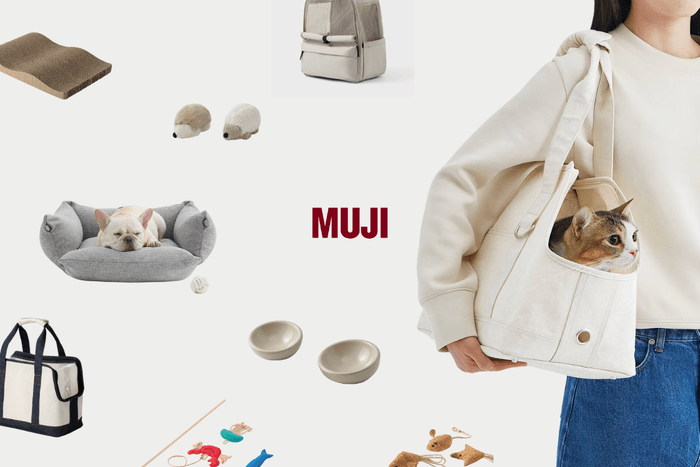 終於開賣!食碗、外出背包、睡床、貓抓板、可愛玩具 ... MUJI 質感寵物用品一次看!