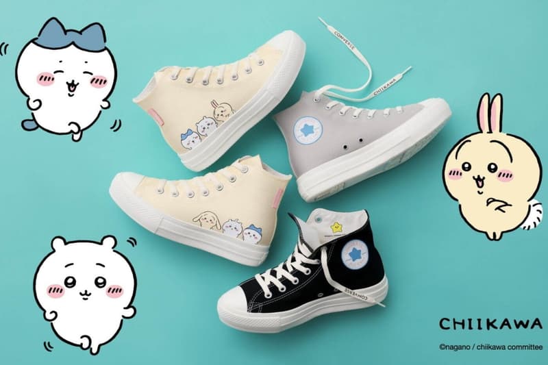 Chiikawa x Converse 聯名第二彈登場，齊瀏海小八、垂耳烏薩奇也出現了！
