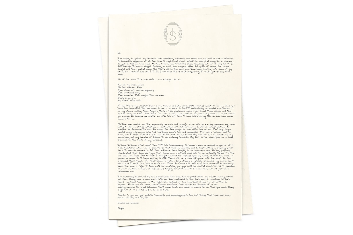 taylor swift albums copyright master recordings details