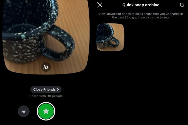 Instagram 最新 Quicksnap 功能必需「原圖直出」！正式刪除濾鏡？