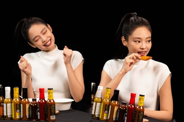 Jennie 登上《Hot Ones》清爽白色上衣造型讓人過目不忘，簡約不簡單剪裁很抓人眼球！