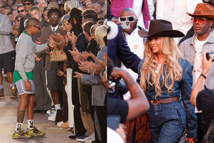 LV 大秀彩蛋：當你的麻吉是創意總監... Pharrell 謝幕時直接拿了秀上款送 Beyoncé！