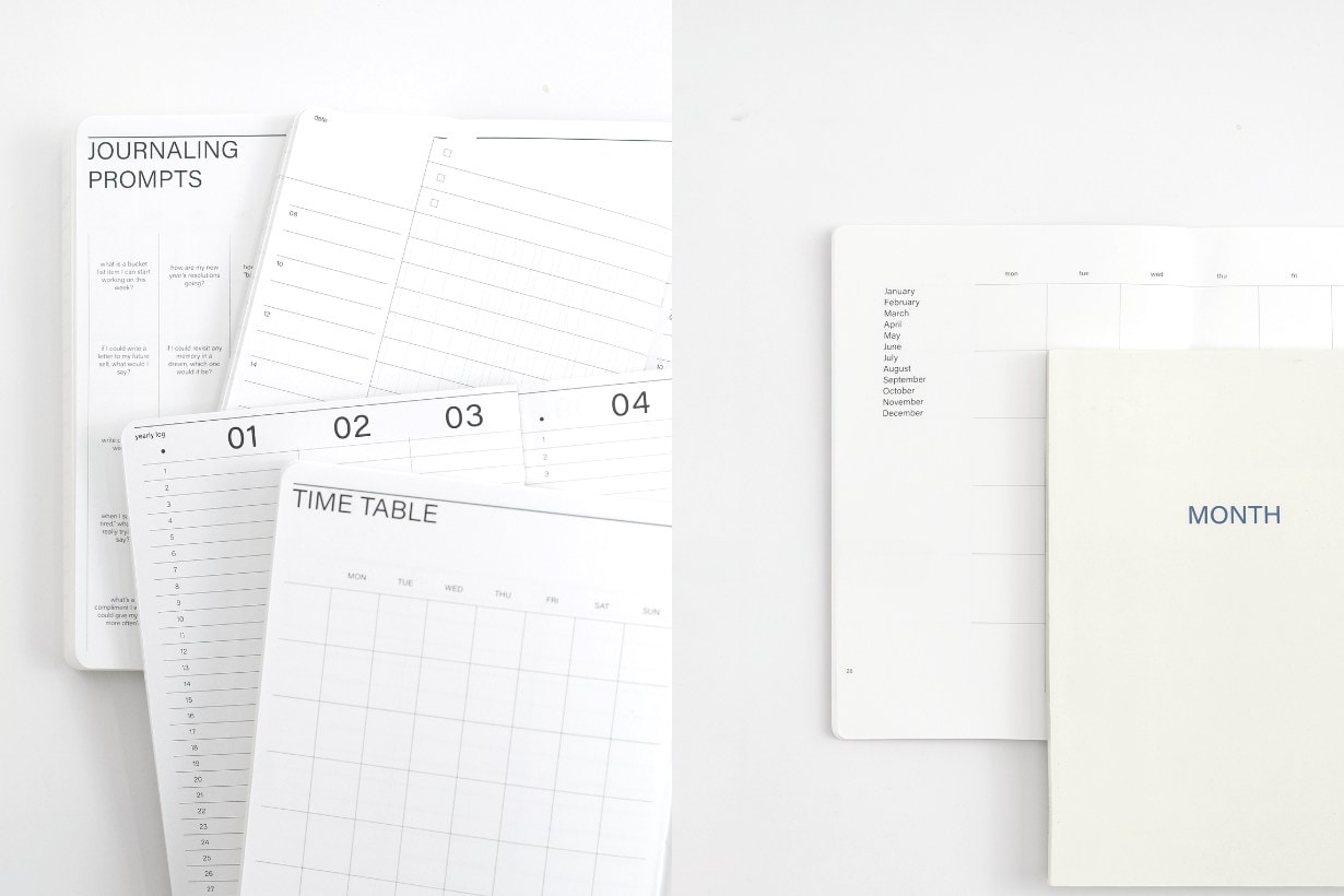 orlo stationery brand Undated Planner bullet journal handbook calendar