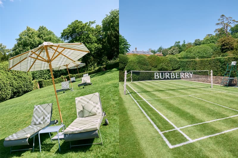 Burberry 快閃英國的絕美飯店 The Newt in Somerset，草坪、球場、泳池邊... 都是格紋！