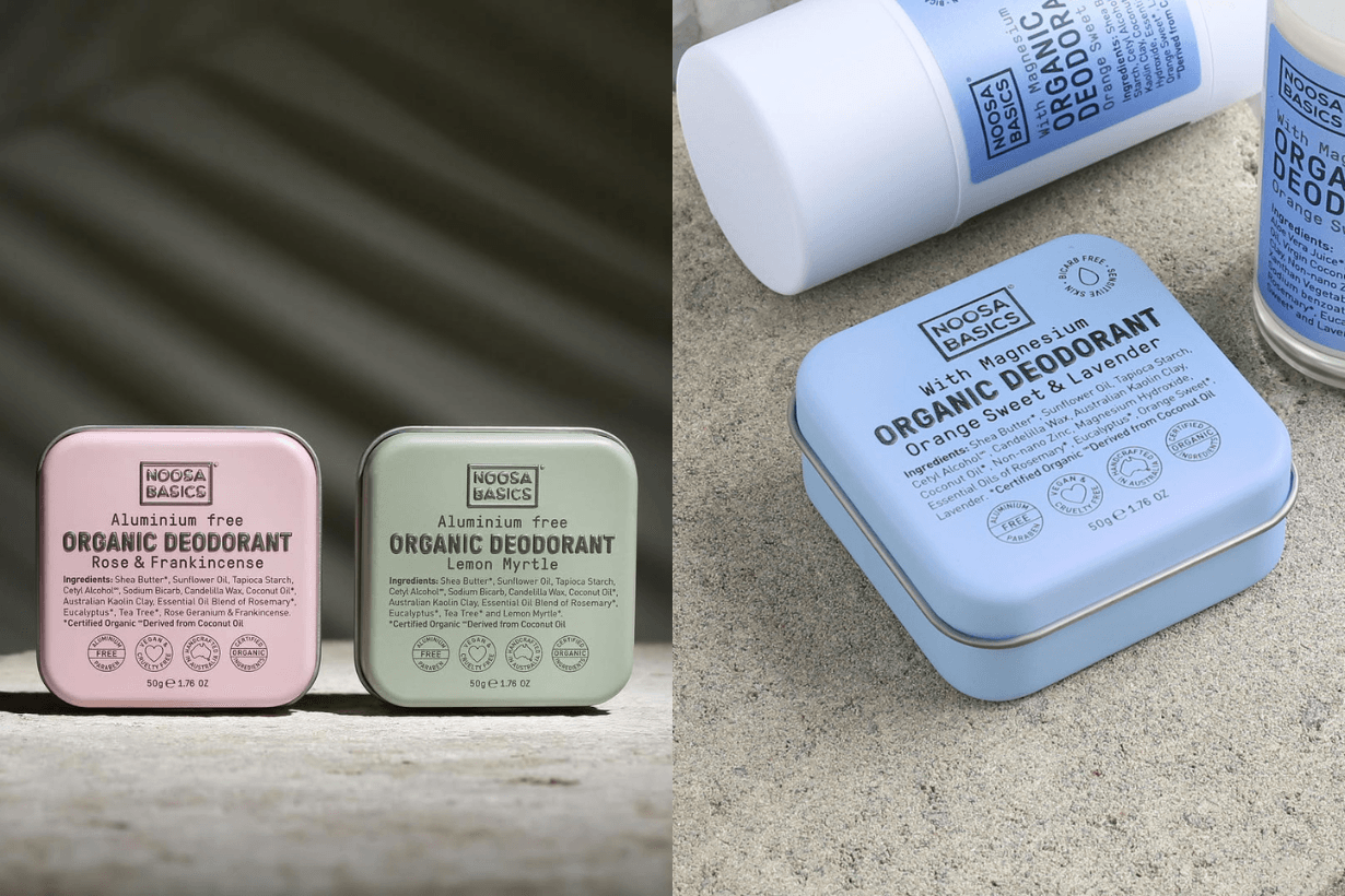 Noosa Basics organic deodorant cream for summer