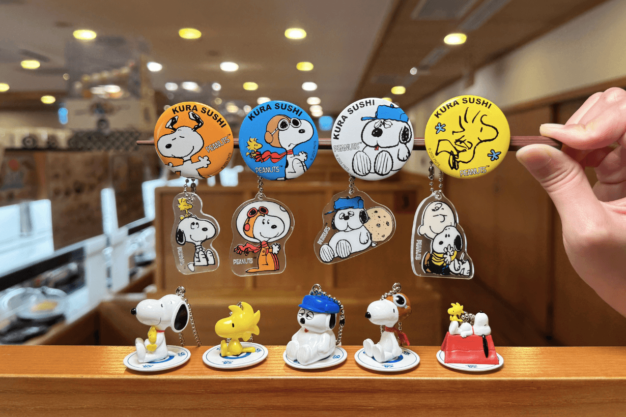Peanuts x Kura Sushi Snoopy Olaf Gacha release