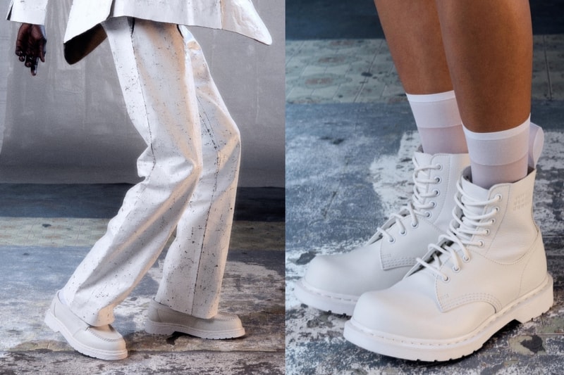 MM6 Maison Margiela x Dr. Martens 再度聯乘：純白的 1460 靴子與 1461 鞋！