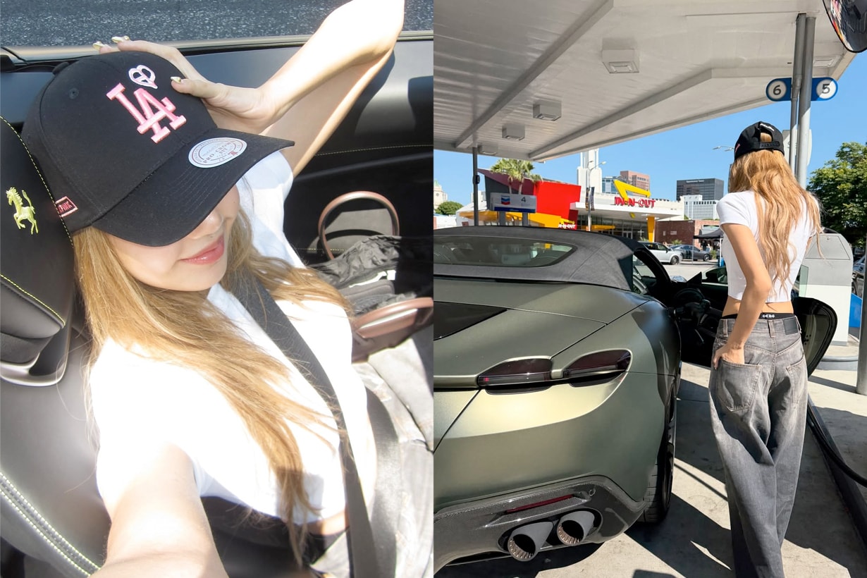 lisa Ferrari Roma cars heytea matcha drink