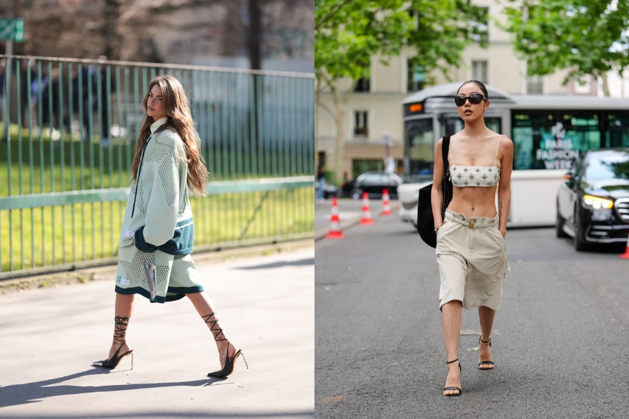summer Bermuda shorts knee-length shorts style street snap