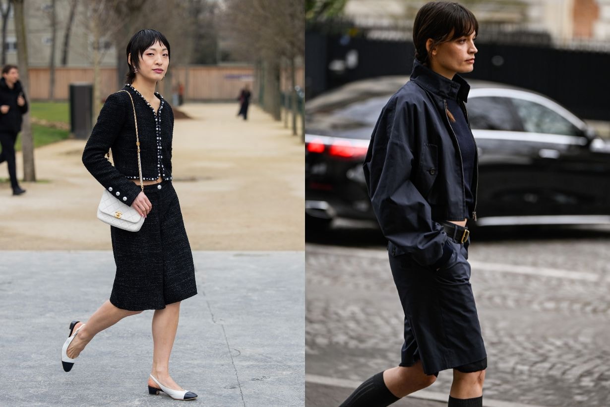 summer Bermuda shorts knee-length shorts style street snap