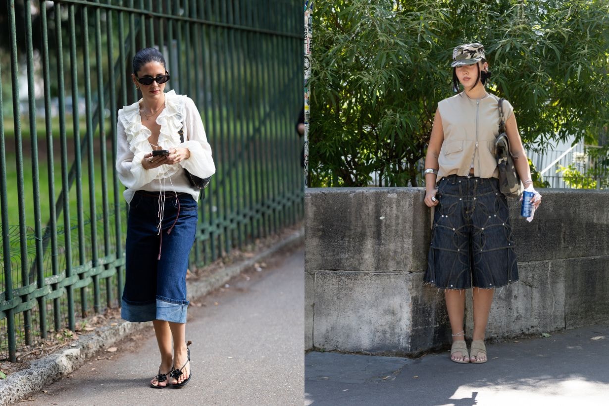 summer Bermuda shorts knee-length shorts style street snap