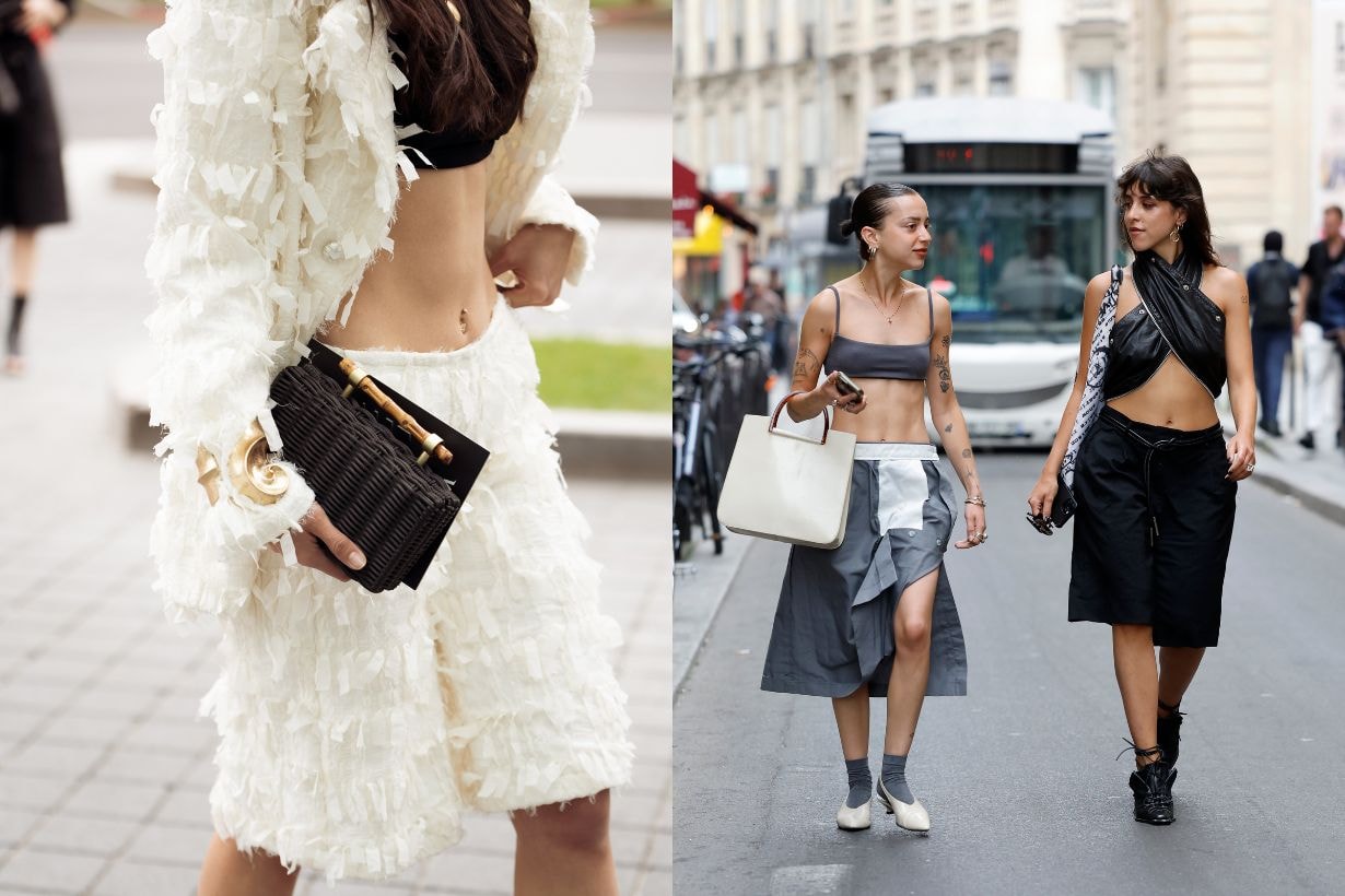 summer Bermuda shorts knee-length shorts style street snap