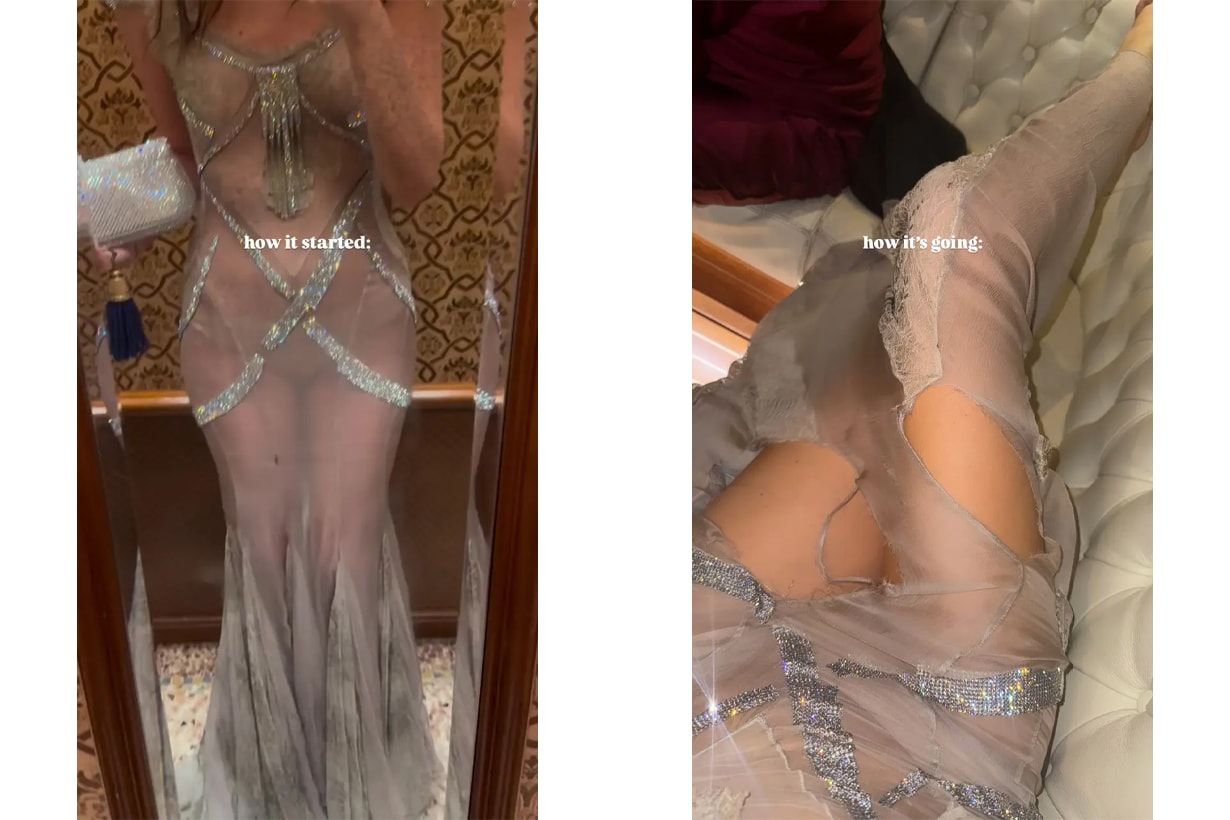Jeff Bezos 婚禮上的有趣一幕：名模 Vittoria Ceretti 的禮服背後有故事，最後竟變得支離破碎！