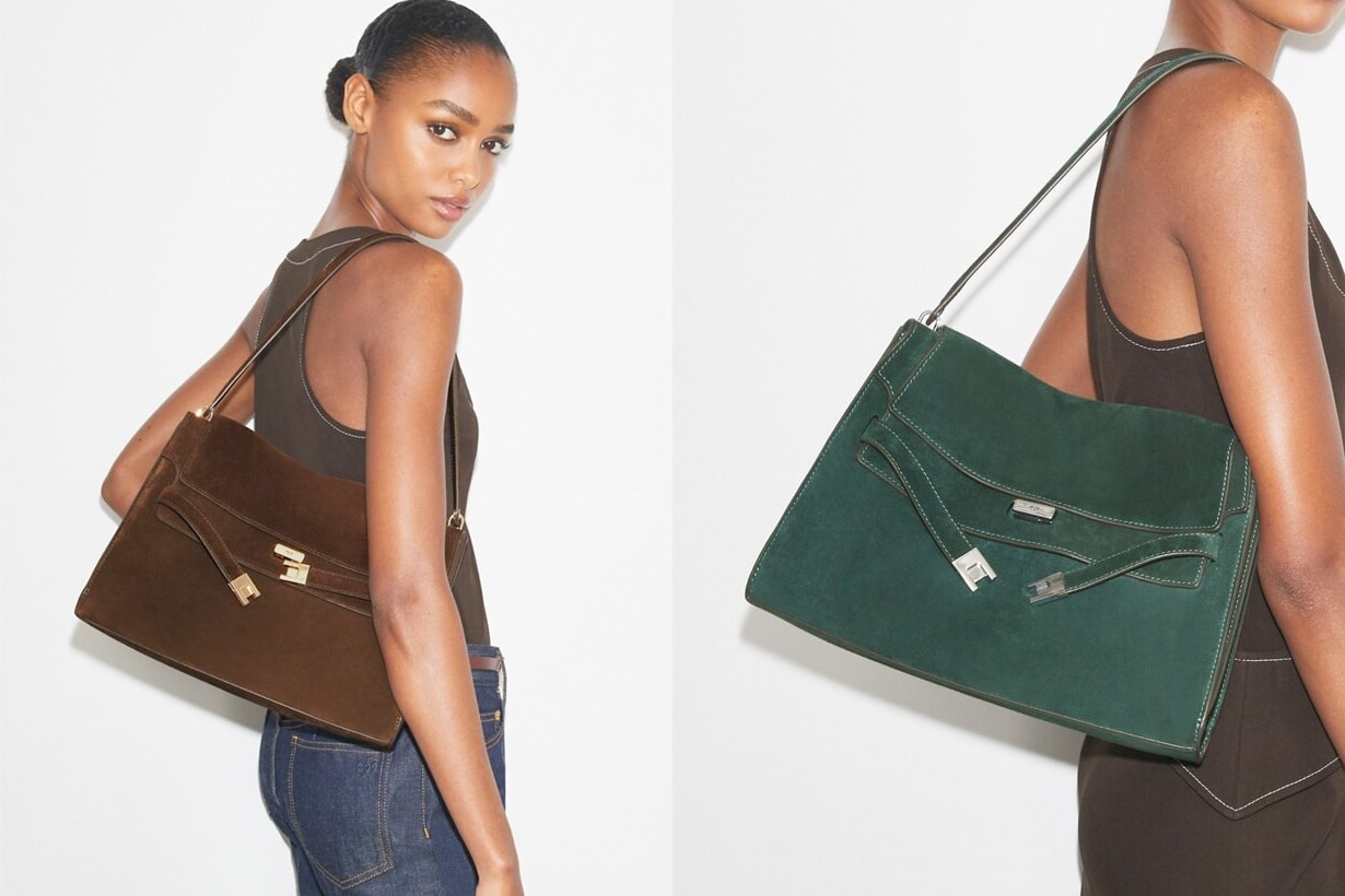 tory Lee Radziwill suede shoulder bag 2025 new