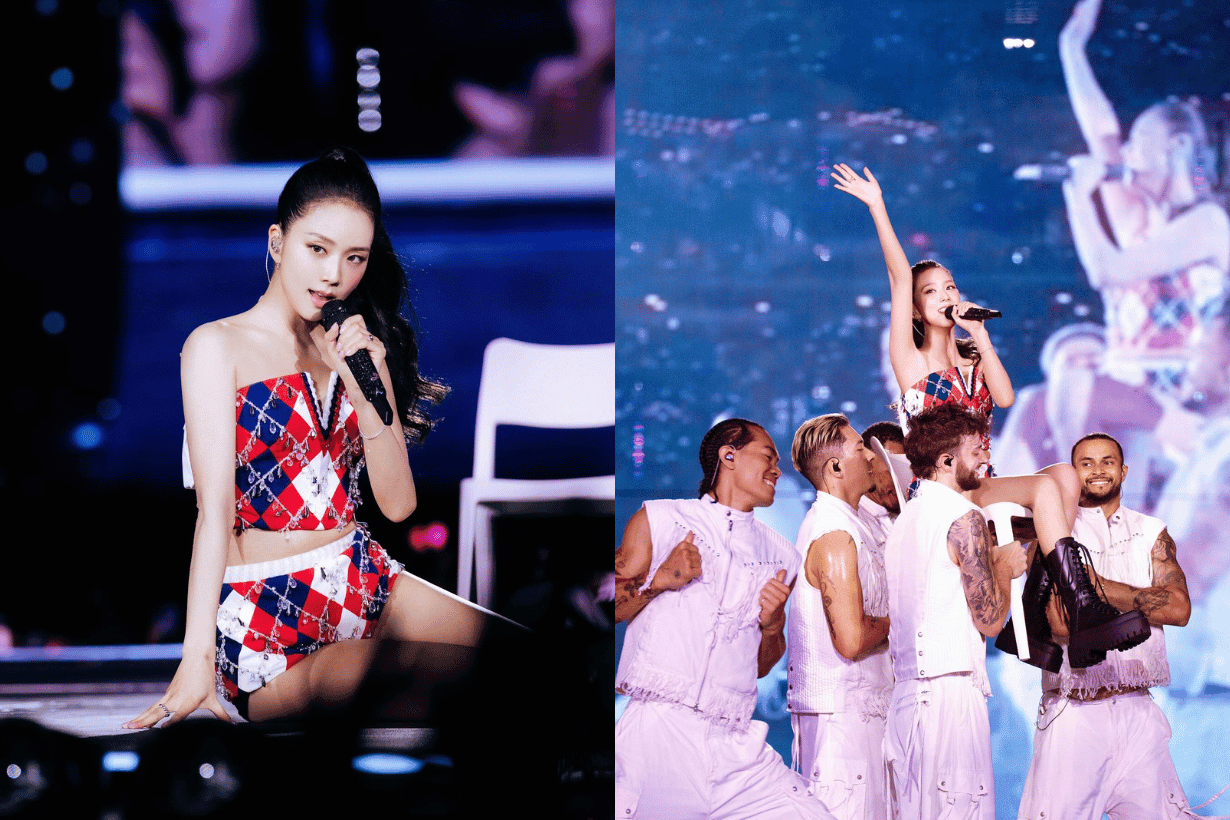 Jisoo wear Dior Tommy Hilfiger BLACKPINK DEADLINE tour