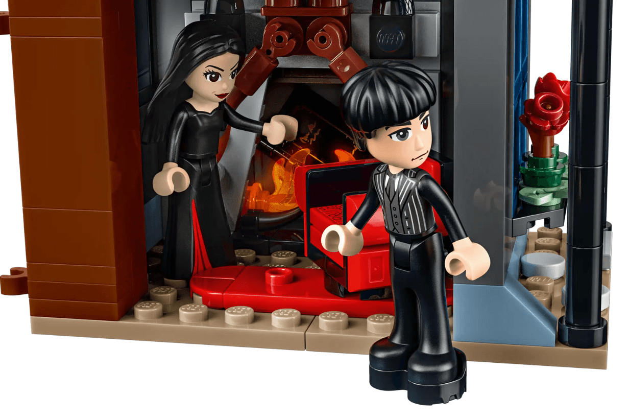 LEGO Wednesday Season 2 Morticias Cottage Things Apartment Black Dahlia Flower