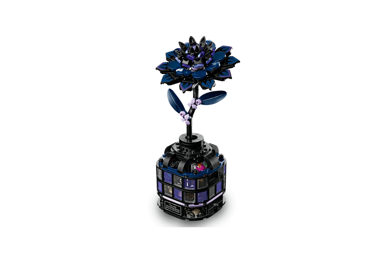 LEGO Wednesday Season 2 Morticias Cottage Things Apartment Black Dahlia Flower