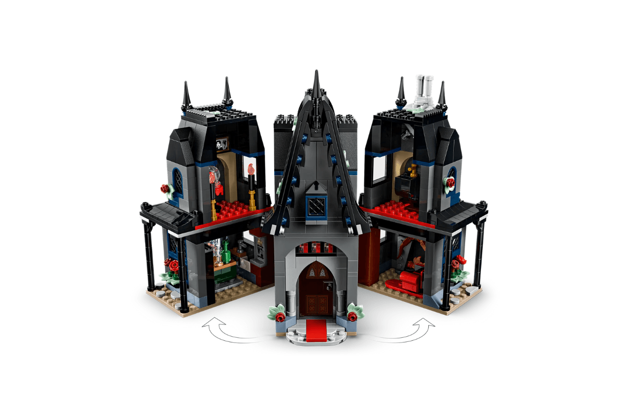 LEGO Wednesday Season 2 Morticias Cottage Things Apartment Black Dahlia Flower