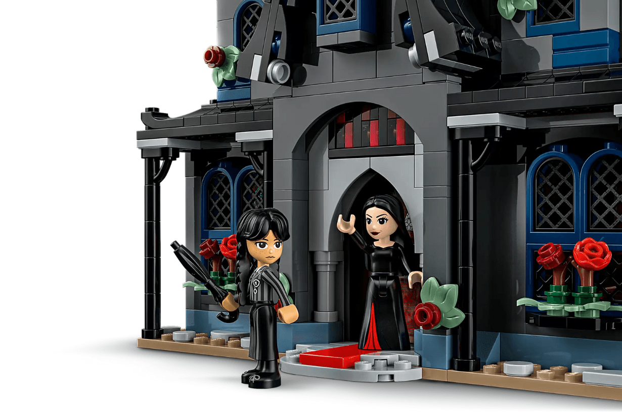 LEGO Wednesday Season 2 Morticias Cottage Things Apartment Black Dahlia Flower